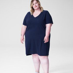 Petite Tesino Washed Jersey Dress - Navy (S)